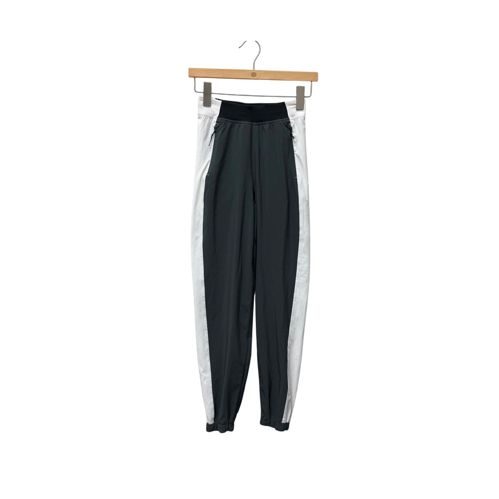Lululemon Adapted State High-Rise Jogger Colourblock‎ Black White Size 2 LW5GCLS - Picture 3 of 10